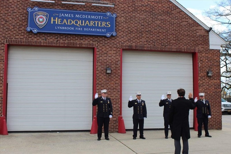 Chiefs Sworn in April 2020 front headquarters