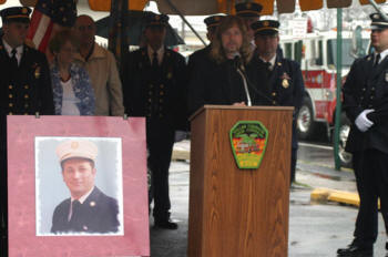 Richard Crowley from the Lynbrook Fire Dept. Benevolent Assoc.